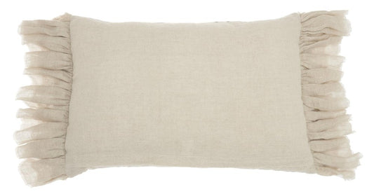 14" X 22" Steel Blue Pillow With Tassels Edges