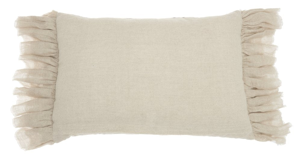14" X 22" Steel Blue Pillow With Tassels Edges