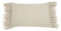 14" X 22" Steel Blue Pillow With Tassels Edges