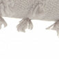Tassel Detailed Gray Throw Pillow