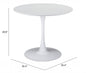 35" Steel Pedestal Base Dining Table