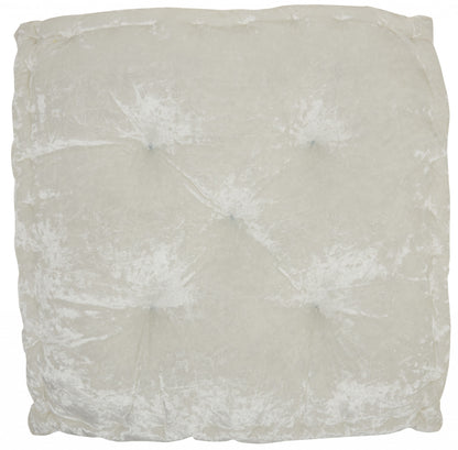 24" X 24" Ivory Polyester Solid Color Floor Cushion