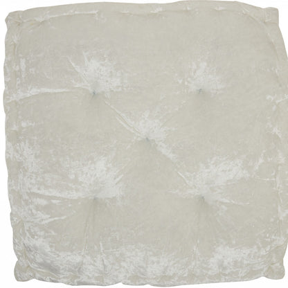 24" X 24" Ivory Polyester Solid Color Floor Cushion