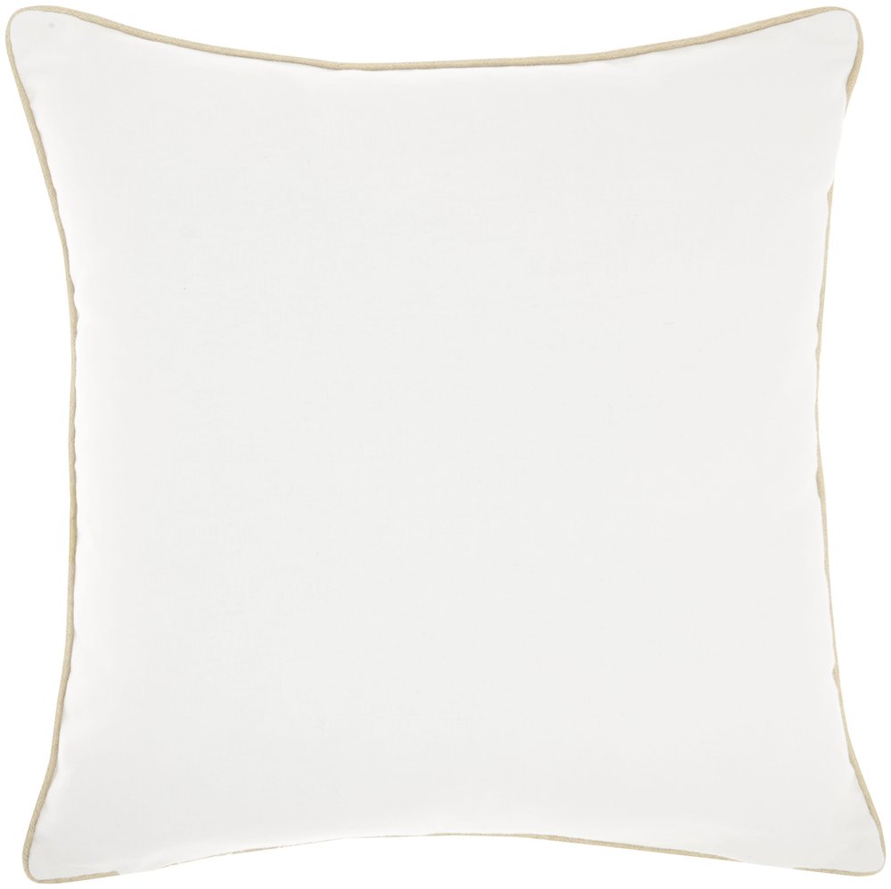 18" Cream Velvet Throw Pillow