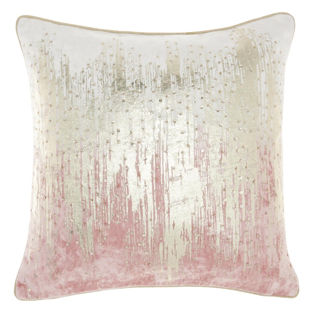 18" Pink Velvet Throw Pillow
