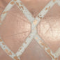 12" X 20" Rose Gold and White Metallic and Cowhide Throw Pillow