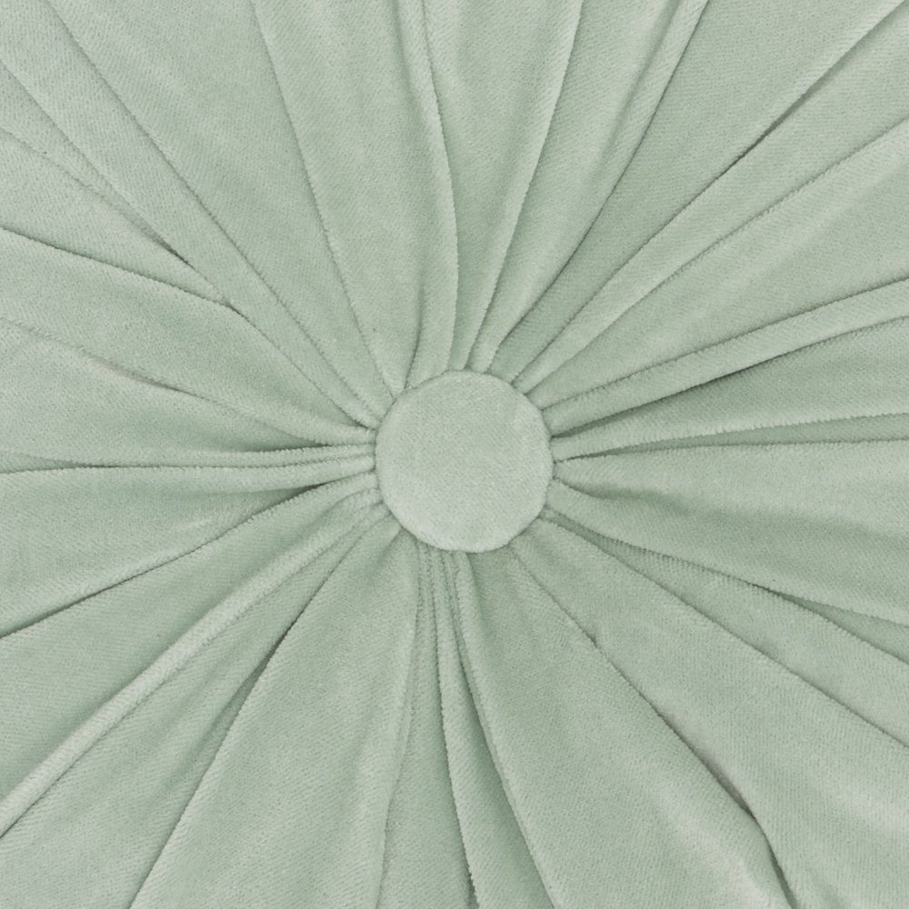 16" X 16" Mint Green Round Velvet