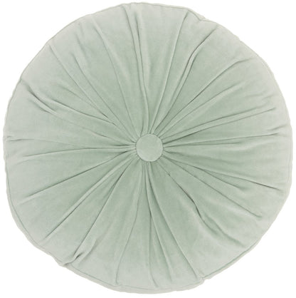 16" X 16" Mint Green Round Velvet