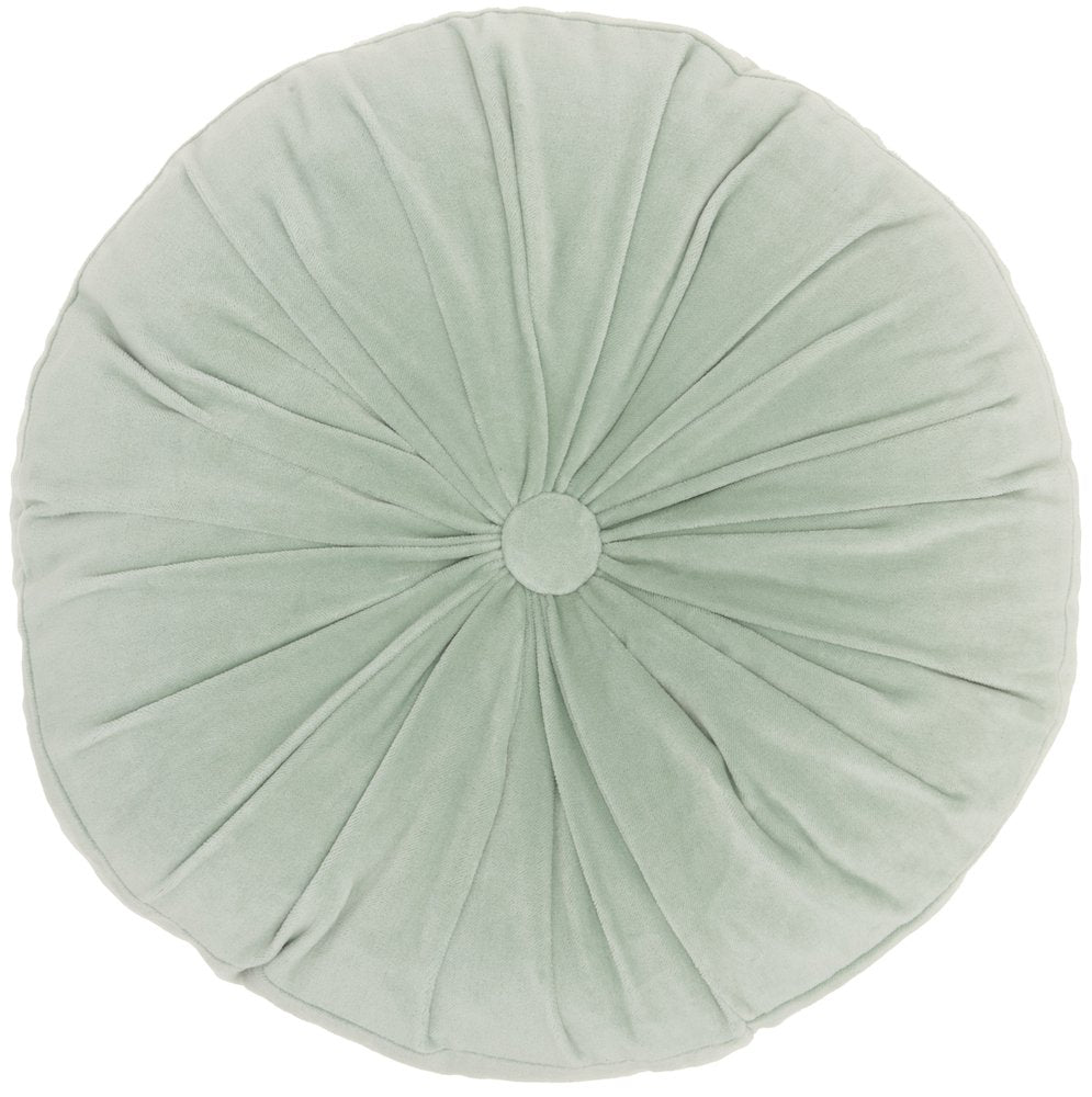 16" X 16" Mint Green Round Velvet