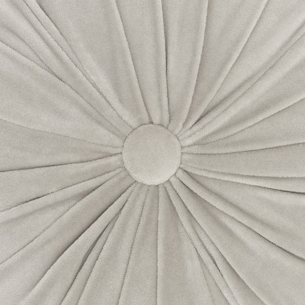 16" X 16" Light Gray Round Velvet