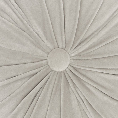 16" X 16" Light Gray Round Velvet