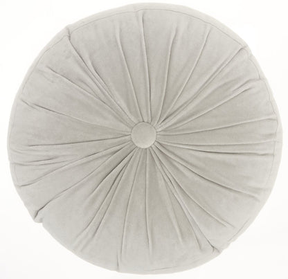 16" X 16" Light Gray Round Velvet
