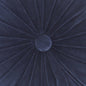 16" X 16" Dark Blue Round Velvet Throw Pillow