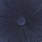 16" X 16" Dark Blue Round Velvet Throw Pillow