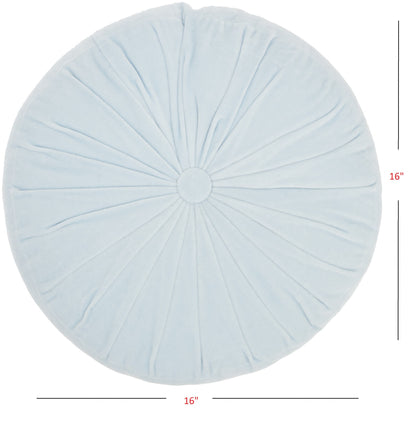 16" Periwinkle Tufted Round Throw Pillow