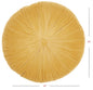 16" X 16" Mustard Yellow Round Velvet