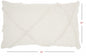 White Abstract  Shaggy Detail Lumbar Pillow