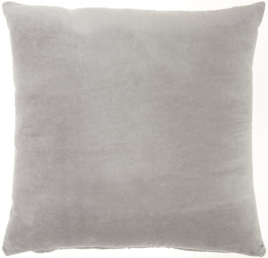 20" Gray Cotton Throw Pillow