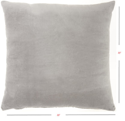 20" Gray Cotton Throw Pillow