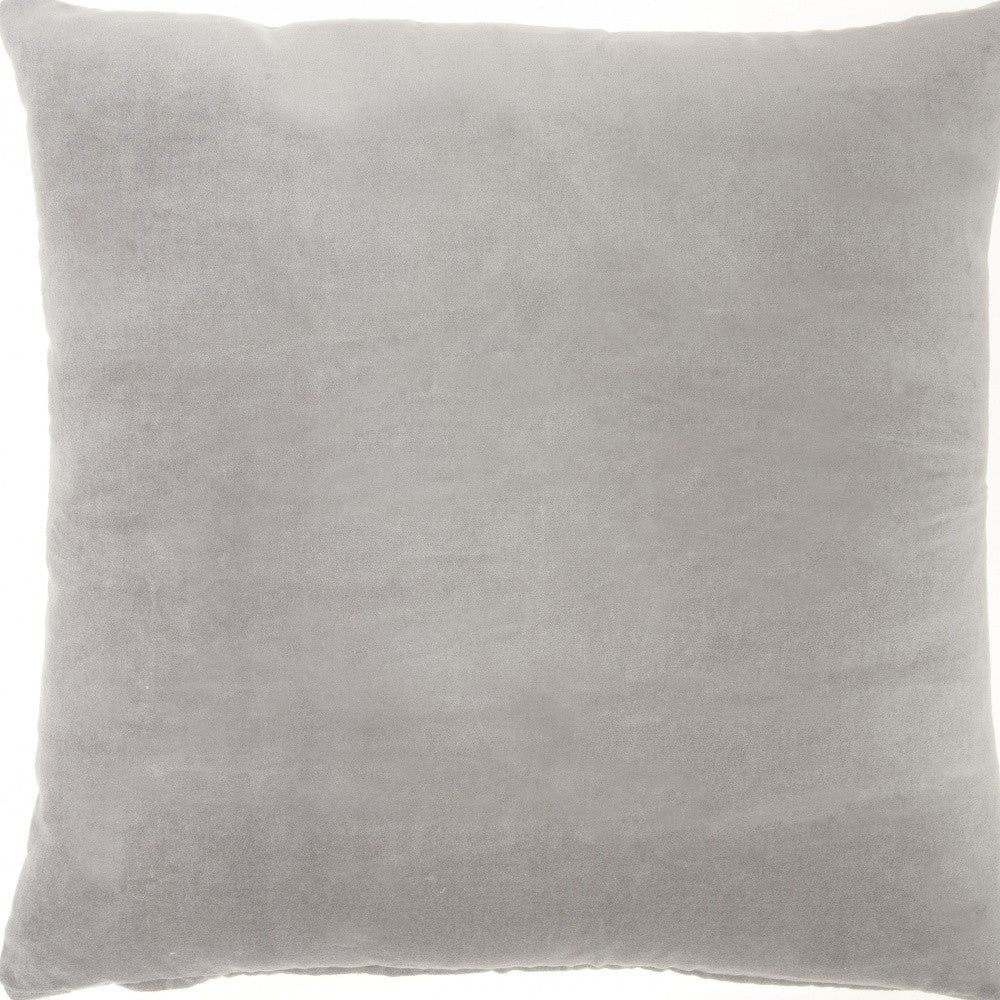 20" Gray Cotton Throw Pillow