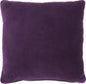 16" Purple and Ivory Velvet Throw Pillow