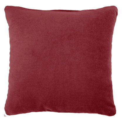16" X 16" Red Solid Color Velvet Throw Pillow