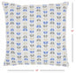 Blue And Taupe Geo Lines Throw Pillow