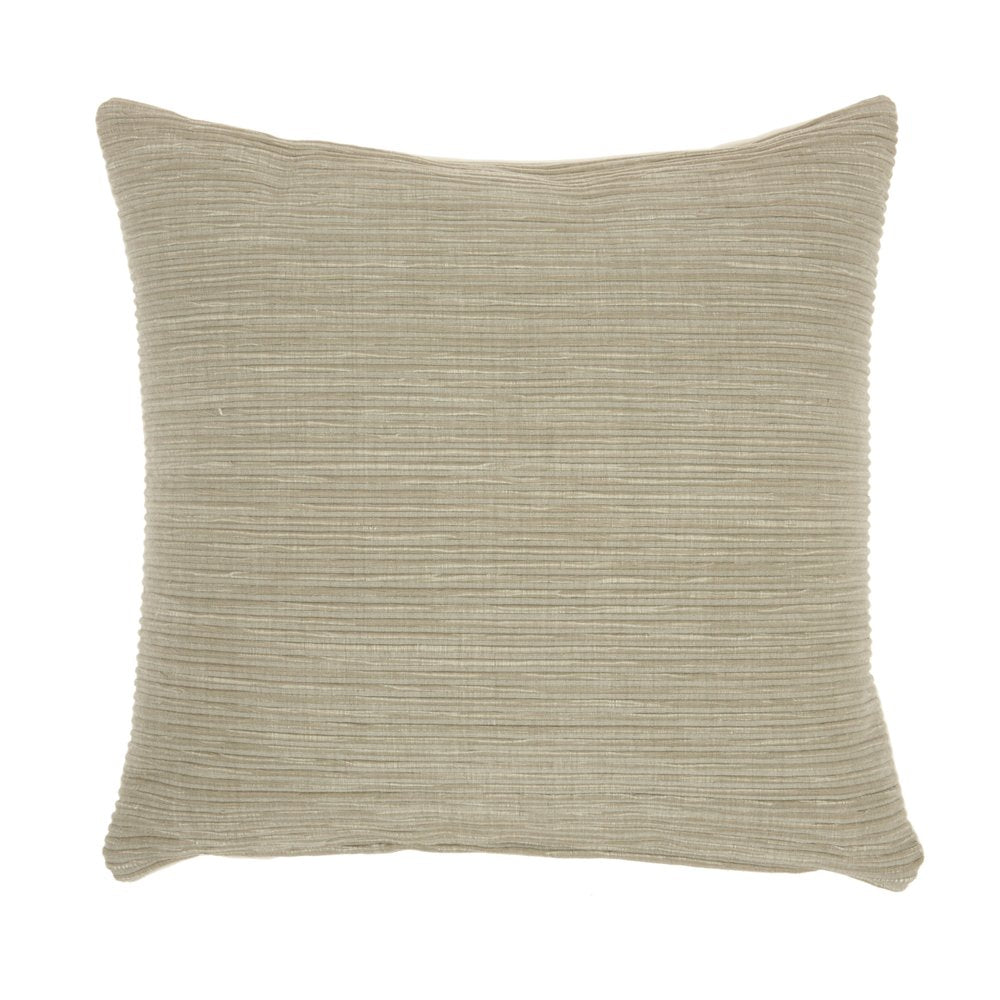 Taupe Distressed Stripes Throw Pillow