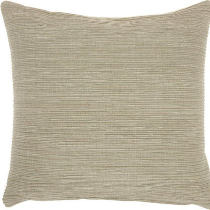 Taupe Distressed Stripes Throw Pillow