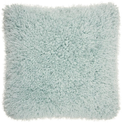 20" Celadon Shag Throw Pillow with Texture