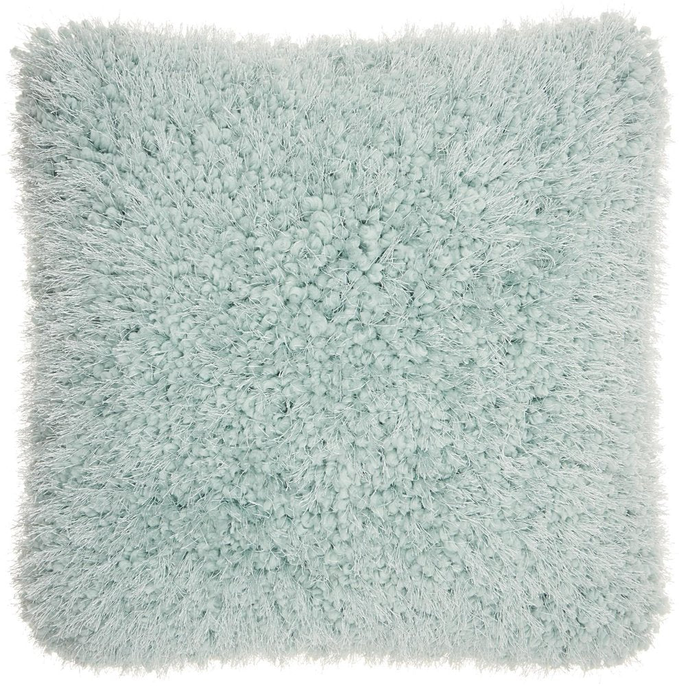 20" Celadon Shag Throw Pillow with Texture