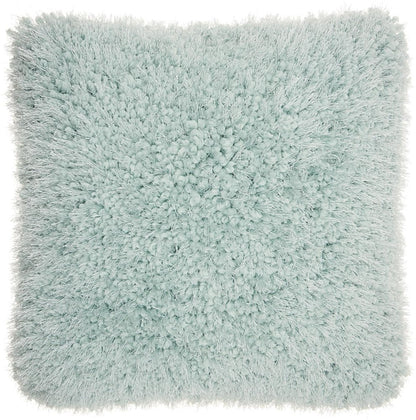 20" Celadon Shag Throw Pillow with Texture