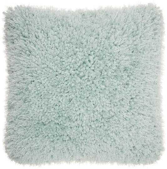 20" Celadon Shag Throw Pillow with Texture