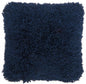 Fluffy Navy Shag Accent Throw Pillow