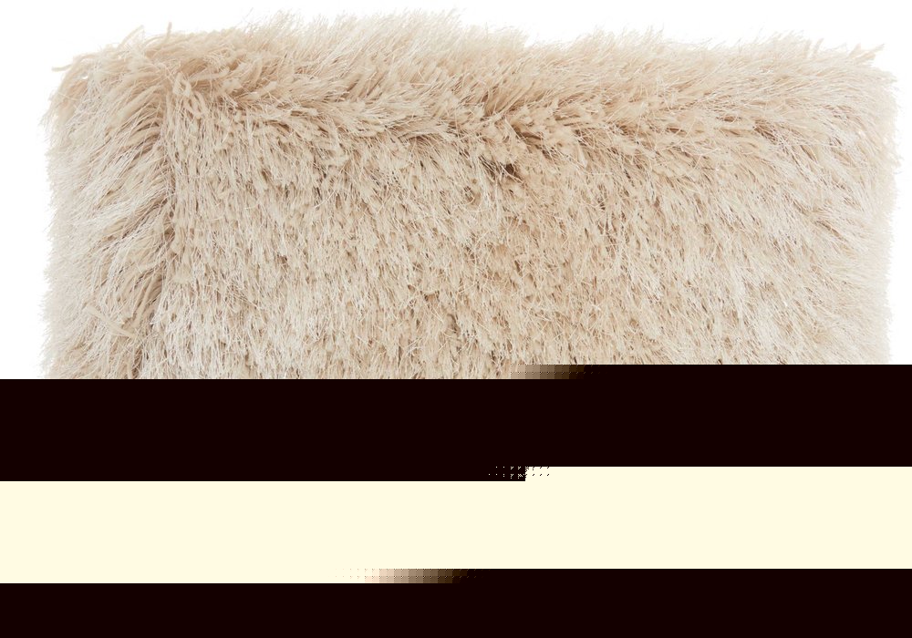 14" X 20" Beige Throw Pillow