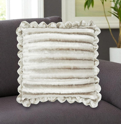 20" Silver Throw Pillow