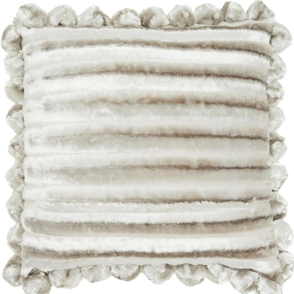 20" Silver Throw Pillow