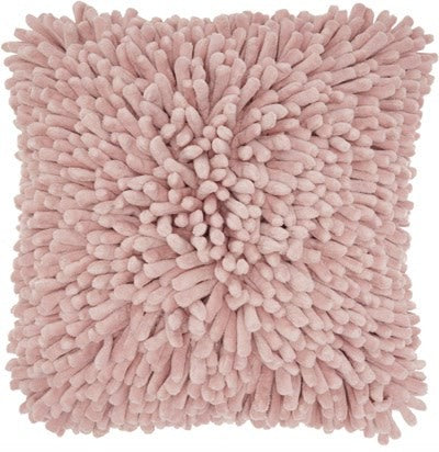 20" Pale Pink Soft Nubby Shag Throw Pillow