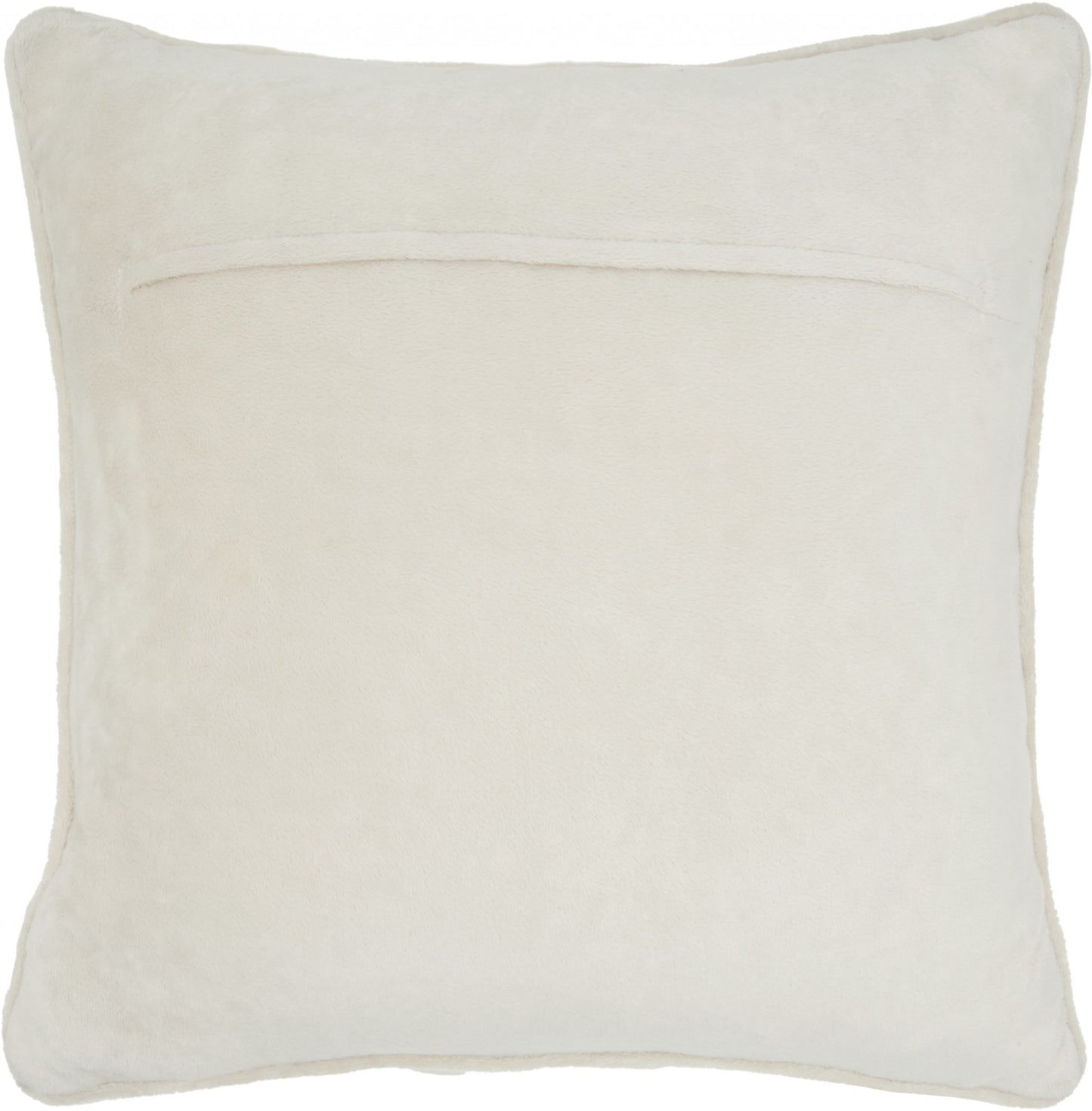 20" Ivory With Bling Quilted Velvet Throw Pillow