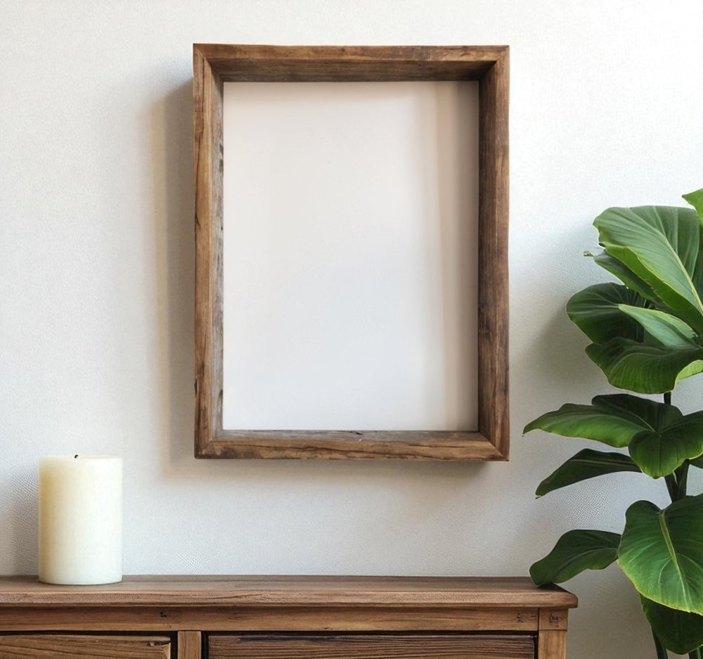 16" x 20" Gray Wood Hanging Picture Frame