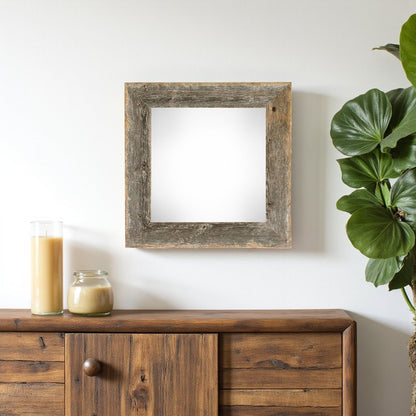 10" x 10" Gray Solid Wood Hanging Picture Frame