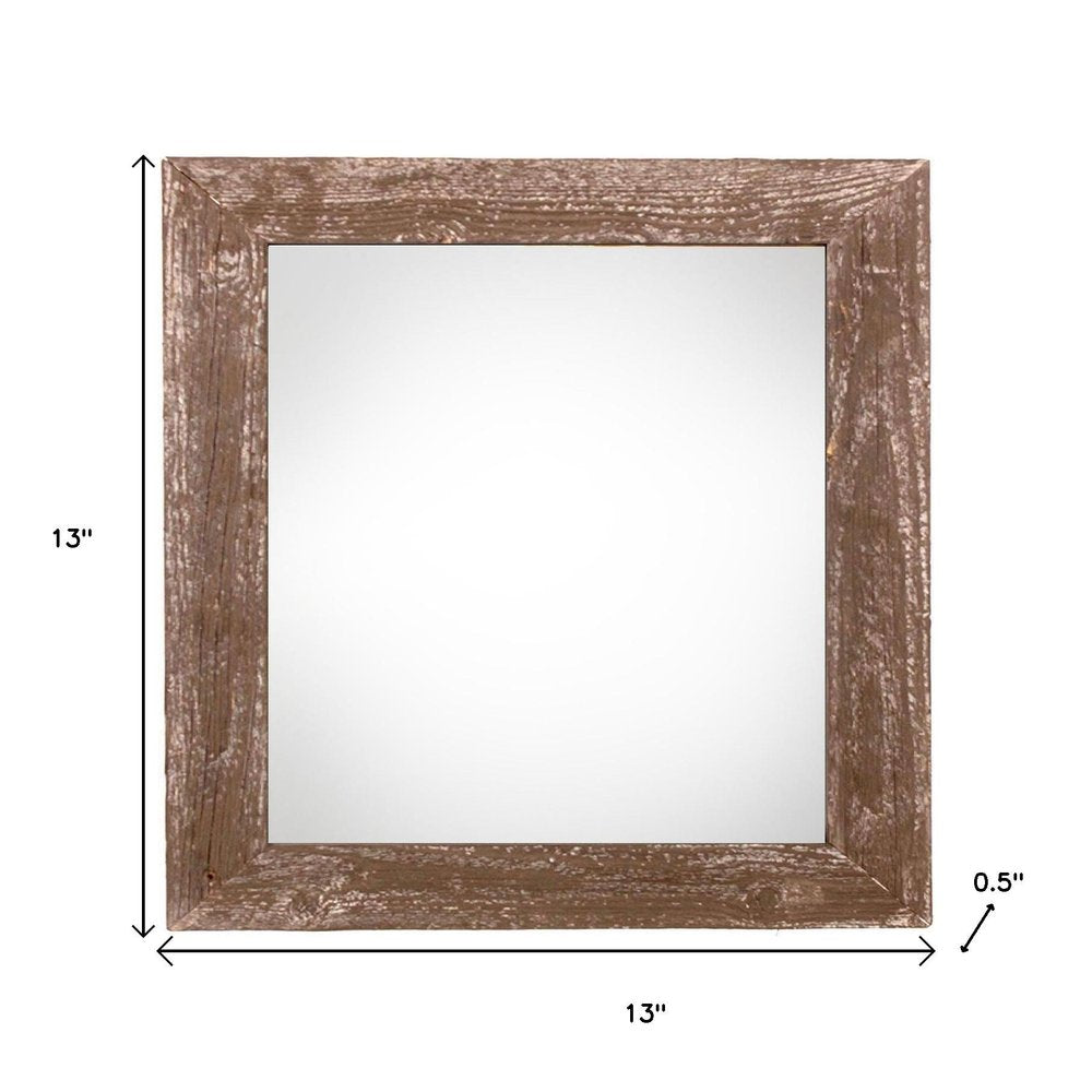 10" x 10" Brown Wood Hanging Picture Frame