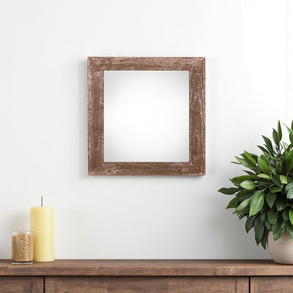 10" x 10" Brown Wood Hanging Picture Frame