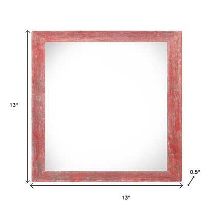 10" x 10" Red Wood Hanging Picture Frame