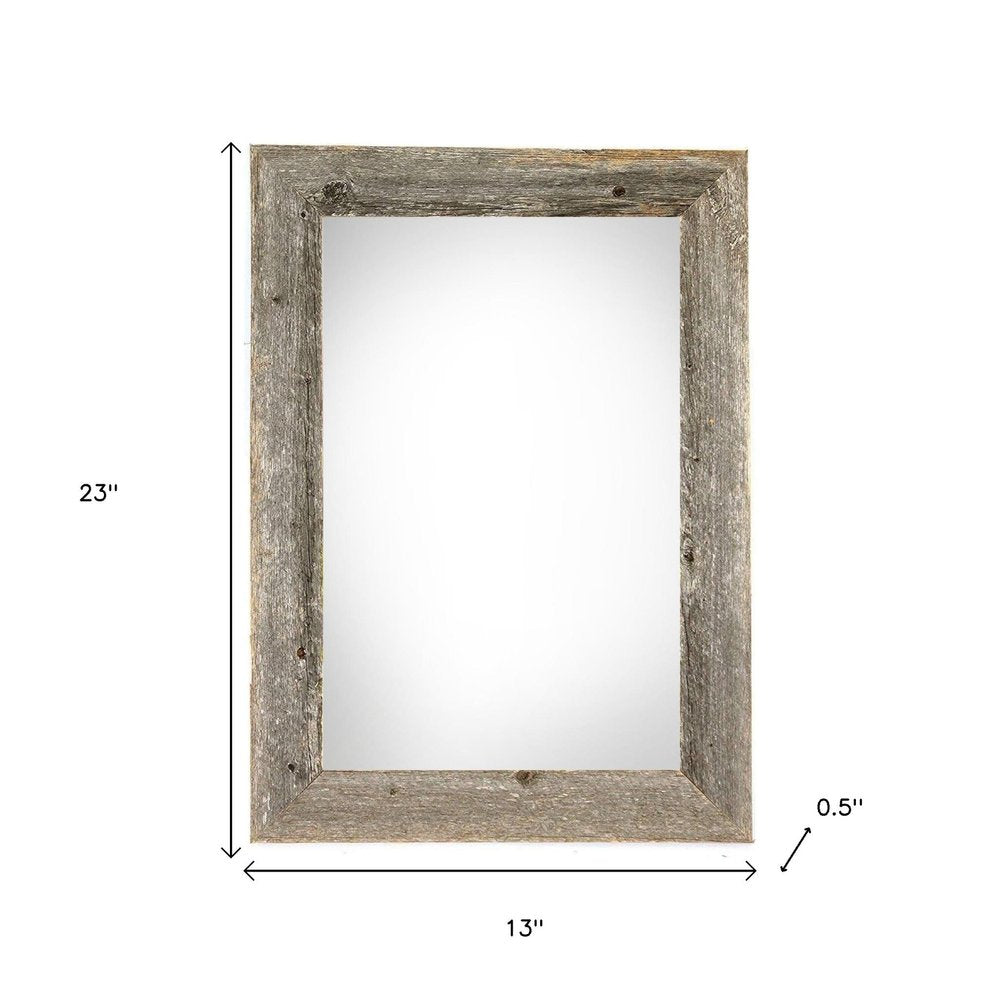 10" x 20" Gray Wood Hanging Picture Frame