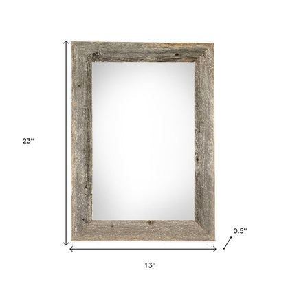 10" x 20" Gray Wood Hanging Picture Frame