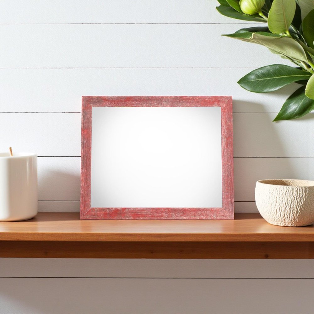 12" x 12" Red Wood Tabletop Picture Frame