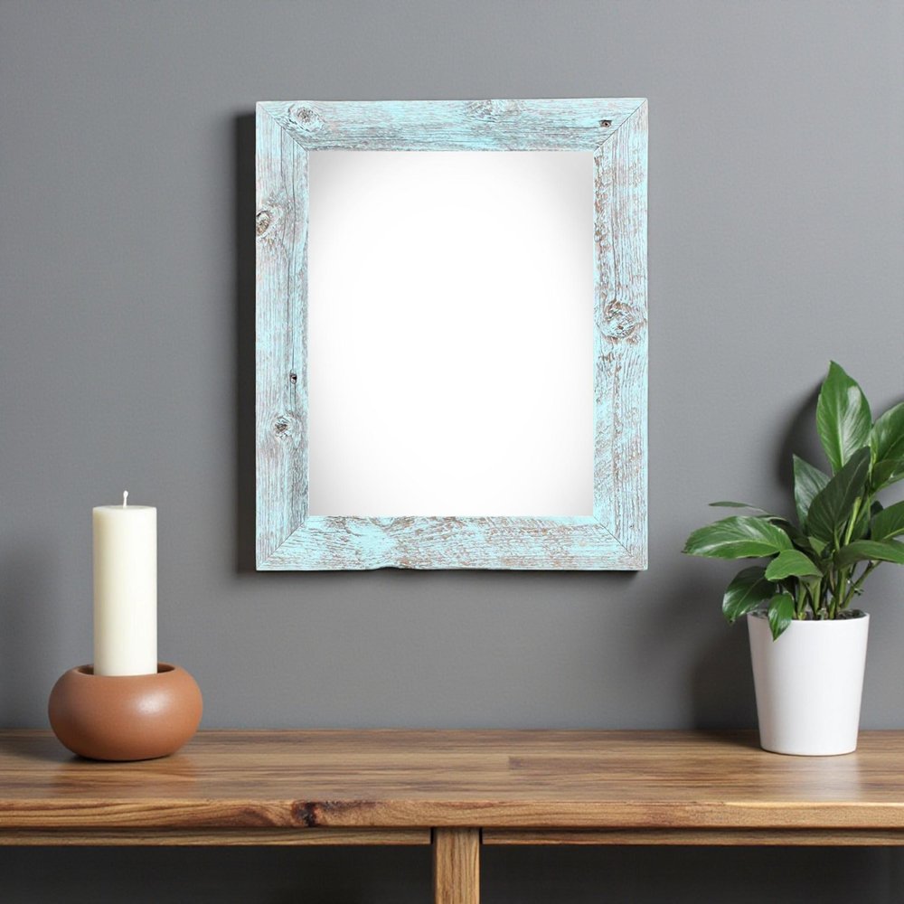 12" x 16" Blue Wood Hanging Picture Frame