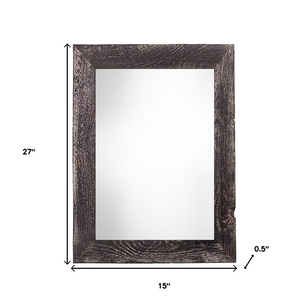 12" x 24" Black Solid Wood Hanging Picture Frame