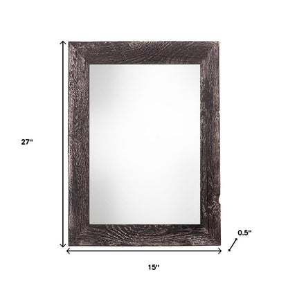 12" x 24" Black Solid Wood Hanging Picture Frame